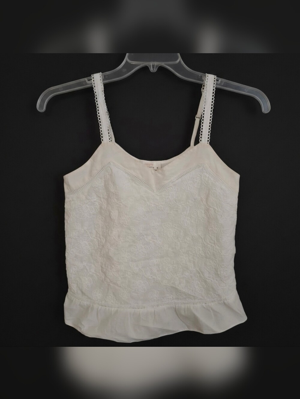 URBAN Romantics White Cotton Embroidered Chemise Top
